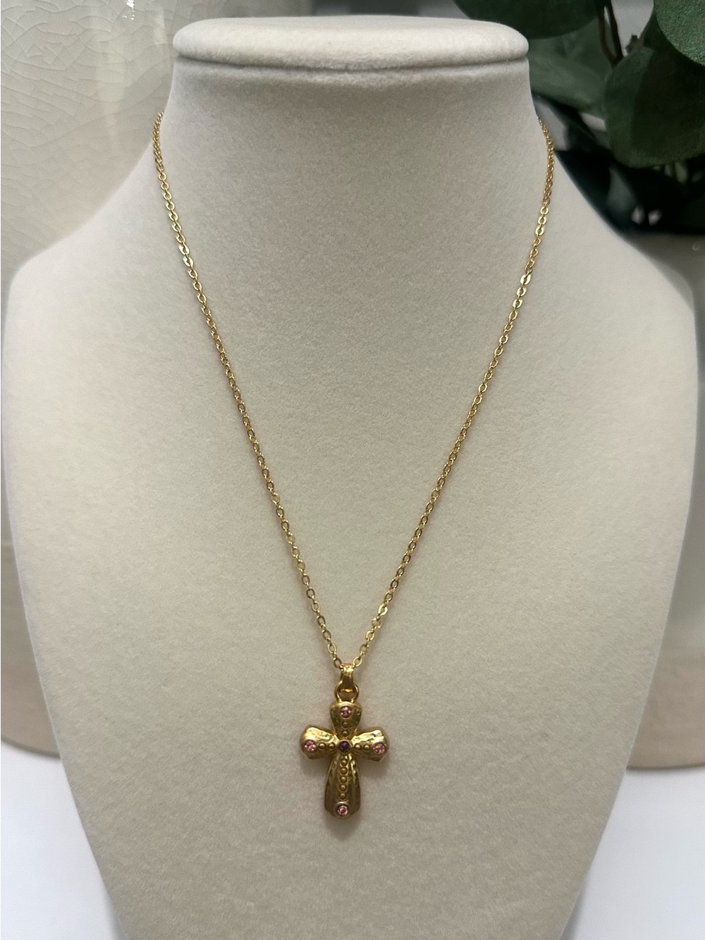 BRIGHTON MAJESTIC GOLD IMPERIAL CROSS REVERSIBLE NECKLACE